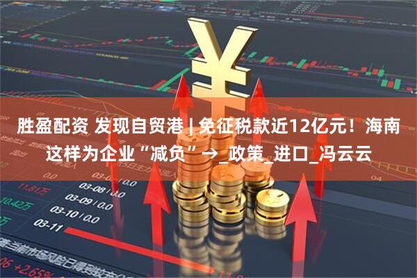 胜盈配资 发现自贸港 | 免征税款近12亿元！海南这样为企业“减负”→_政策_进口_冯云云